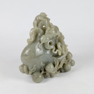 M2201 Exceptionally Large Jade Finger Citron with Monkeys