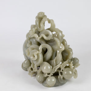 M2201 Exceptionally Large Jade Finger Citron with Monkeys