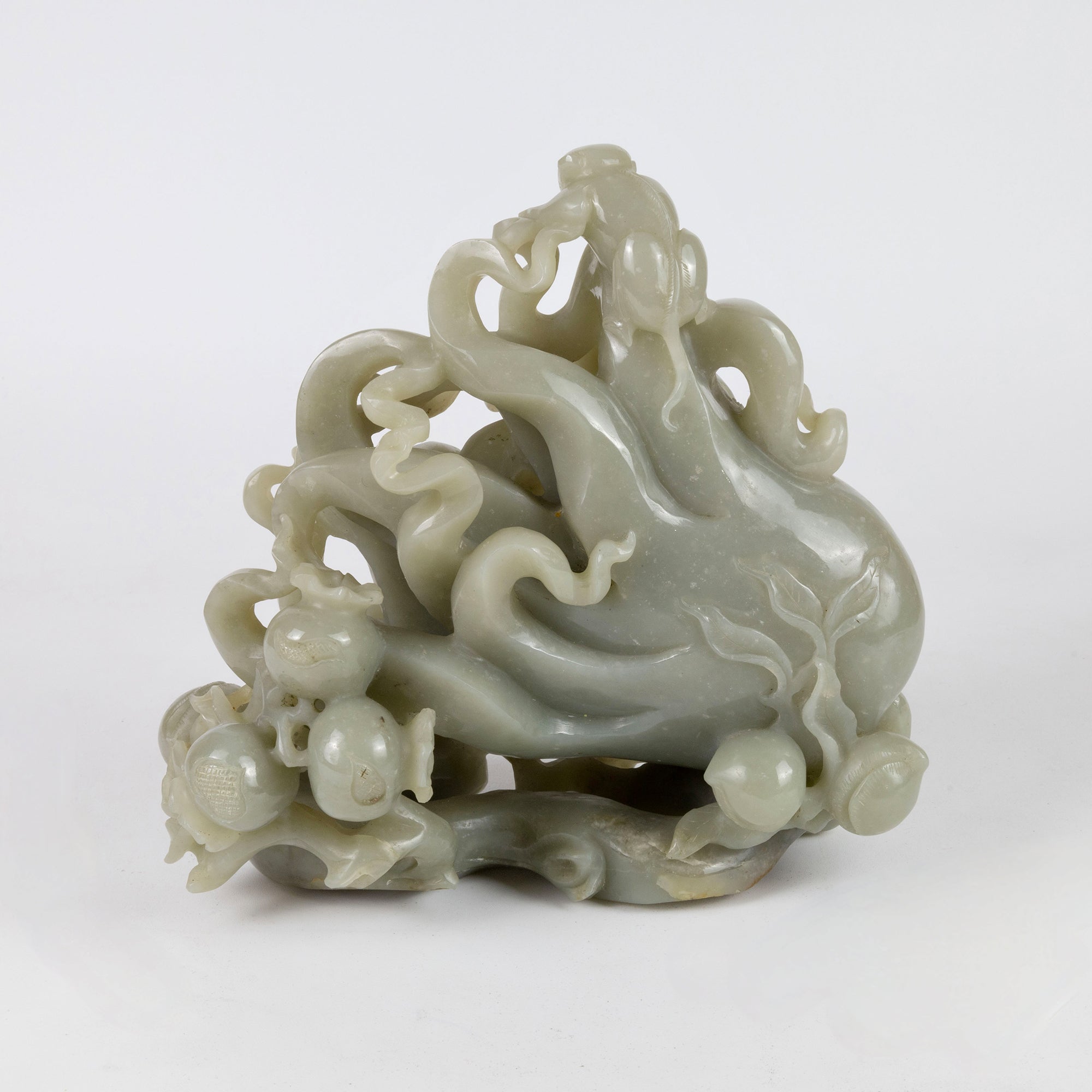 M2201 Exceptionally Large Jade Finger Citron with Monkeys