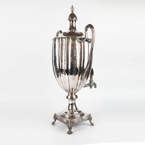 P0933 Silver Plated Two-Handed Tea Urn