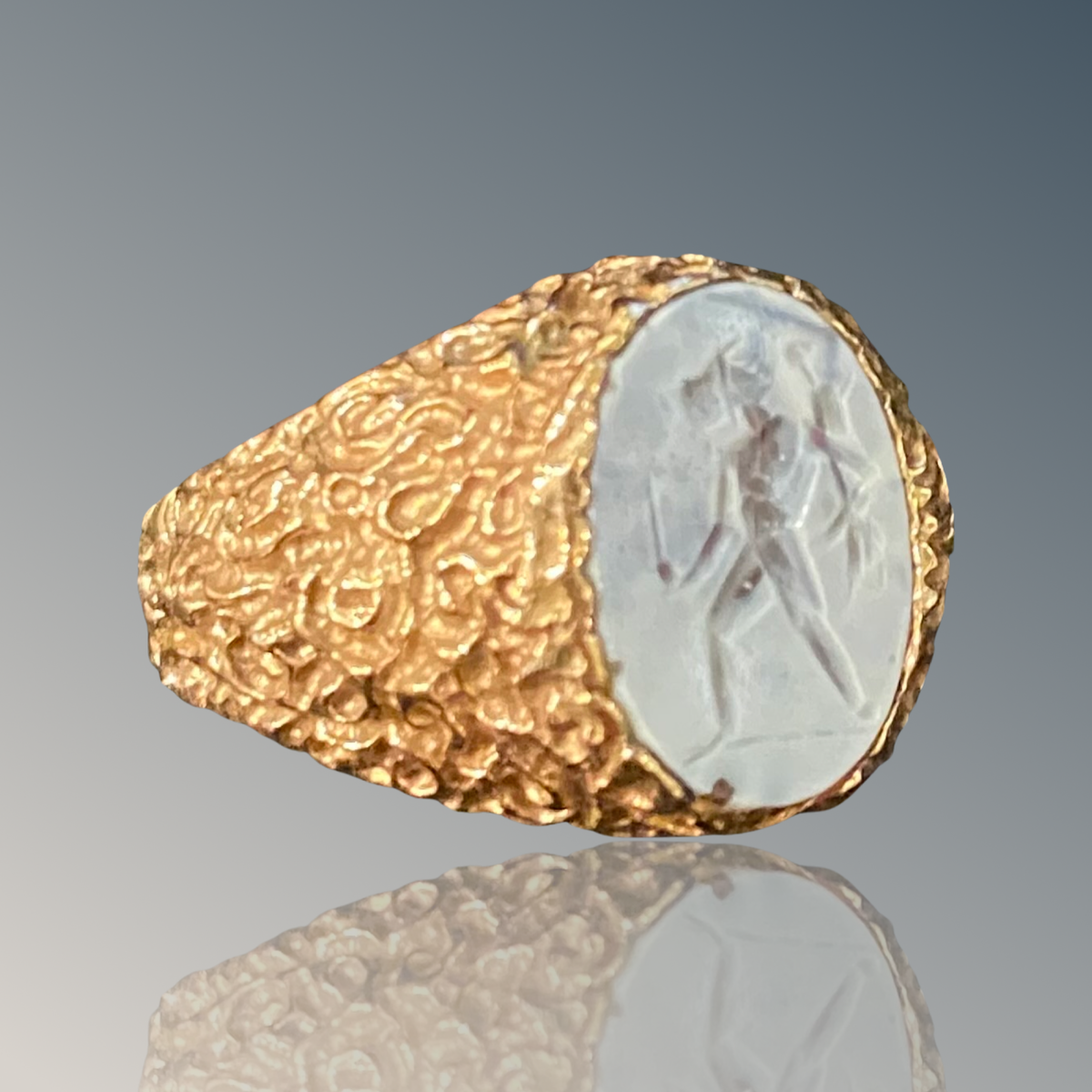 Italico Ronzoni Ringe A Roman Gold Intaglio Ring – PetitMusee