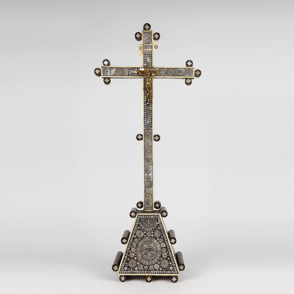 M1874 Mother Of Pearl And Bone-Inlaid Crucifix